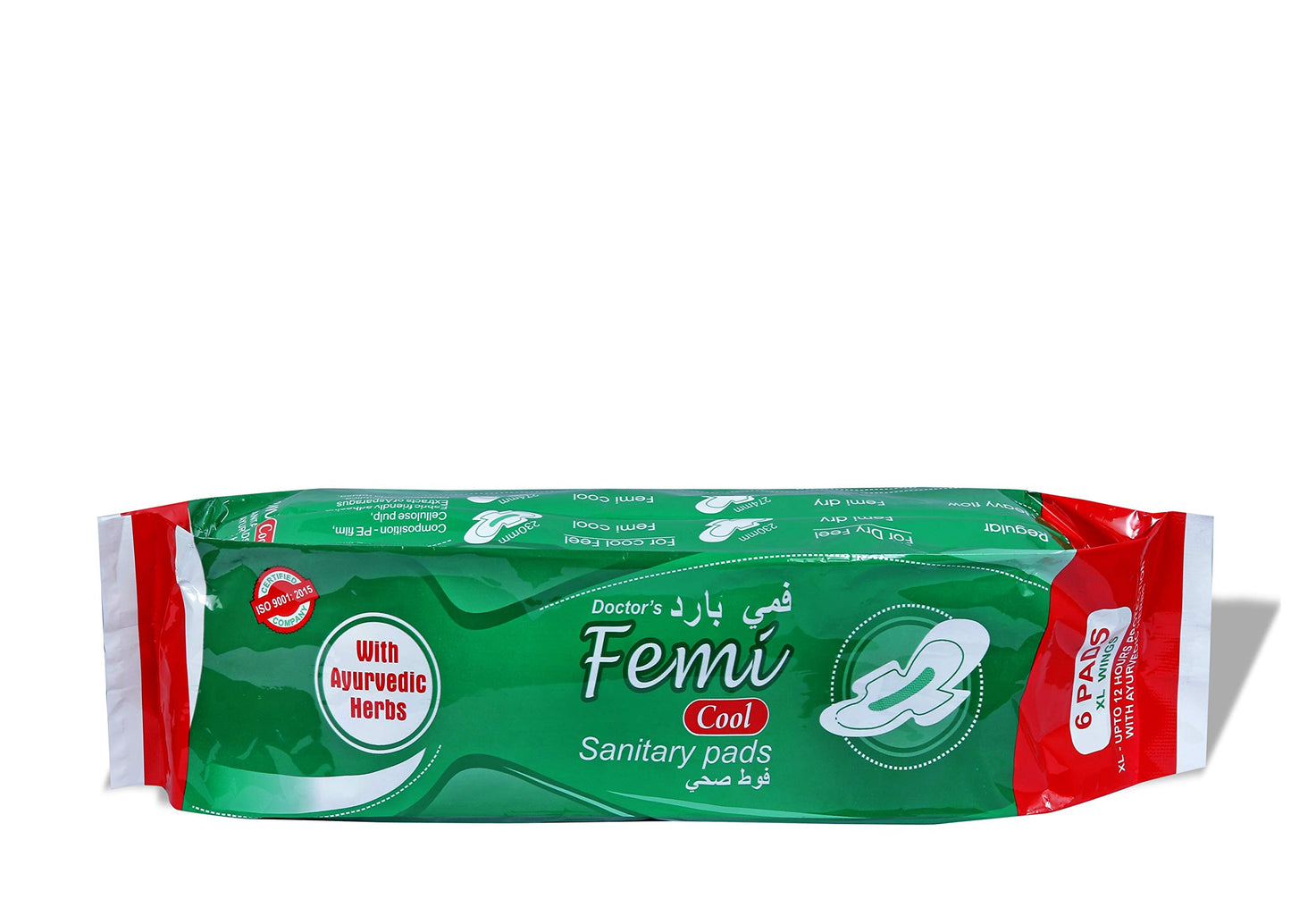 Rozatech Femi Cool Medicated Sanitary Pad With Ayurvedic Herbs|Pain Relief|Rash Free|With Wings-Xl (Pack of 24 Pads)